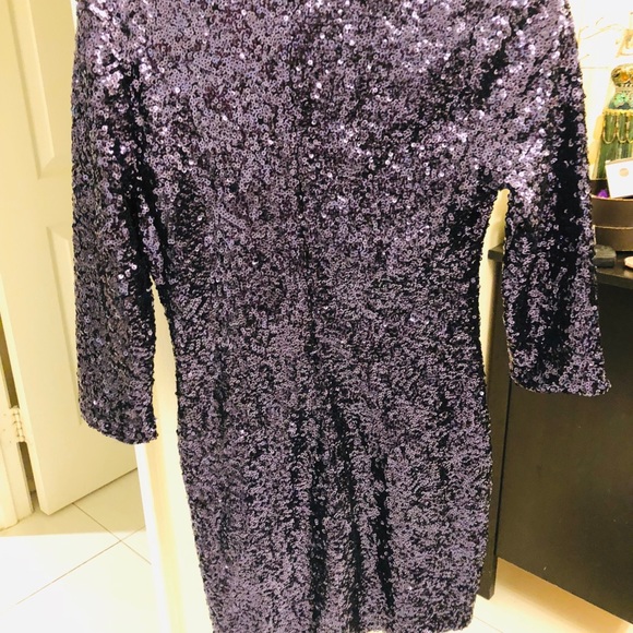 Express low cut blue sparkly dress - Picture 3 of 3